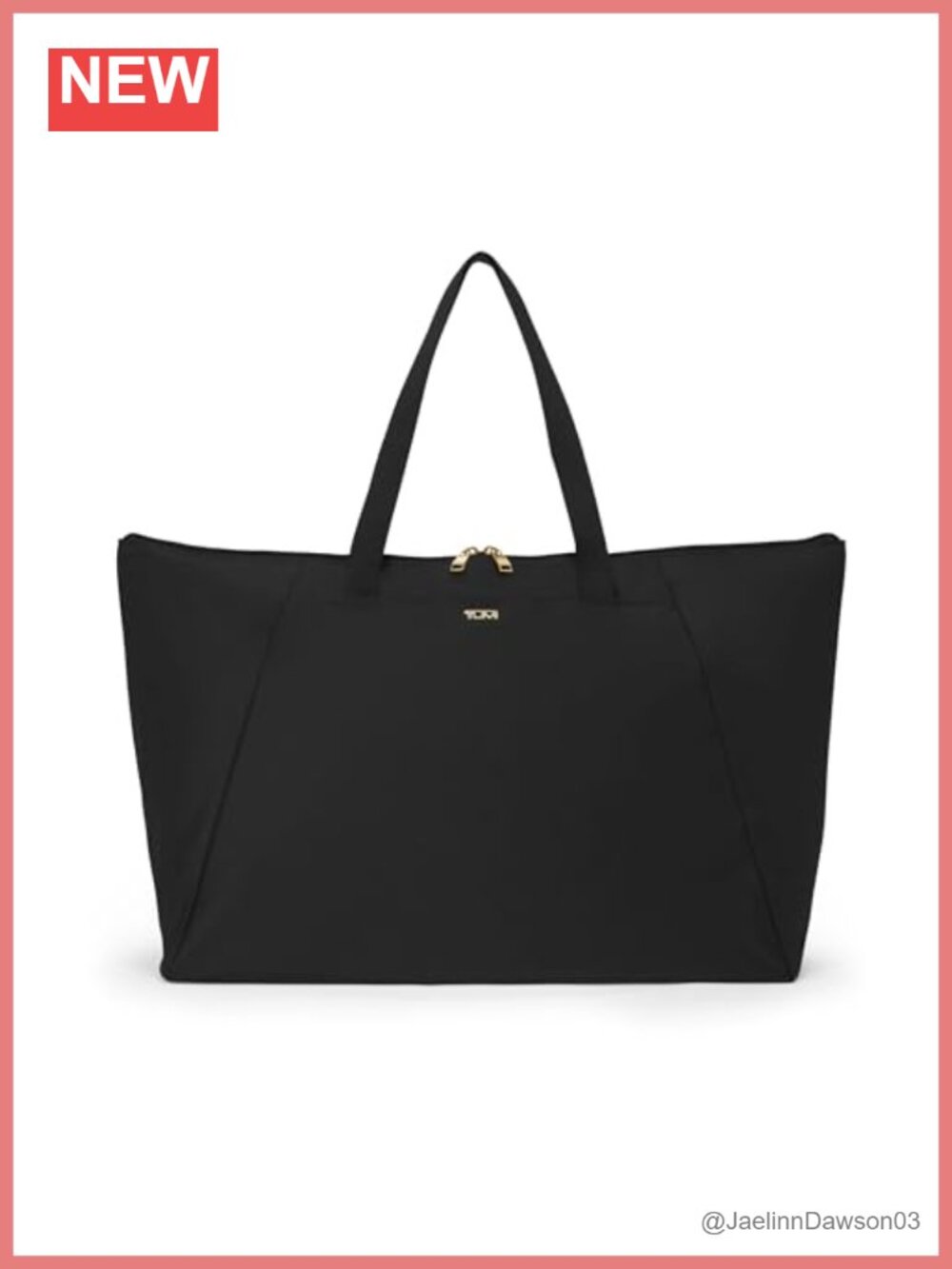 Packable Travel Tote Bag with Double-Zip Entry and Shoulder Straps